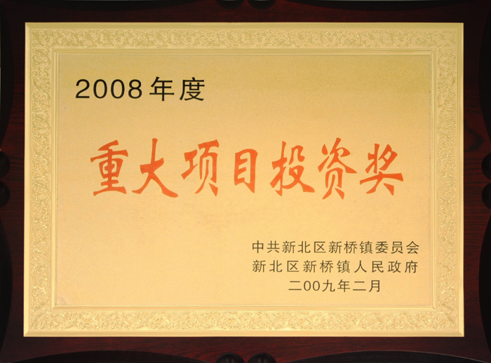 重大項(xiàng)目投資獎(jiǎng)